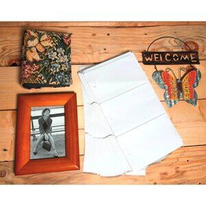 𝅺HOME & Picture Bundle Frame Photo Album 4x6 Welcome Sign Butterfly Flora…